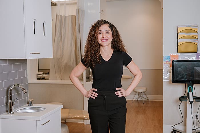 Vancouver pediatric dentist business portrait in clinic, professional healthcare branding photography